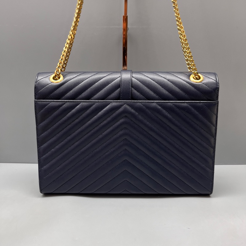 YSL 聖羅蘭 深藍色Saint Laurent鏈條包 尺寸31*22-1