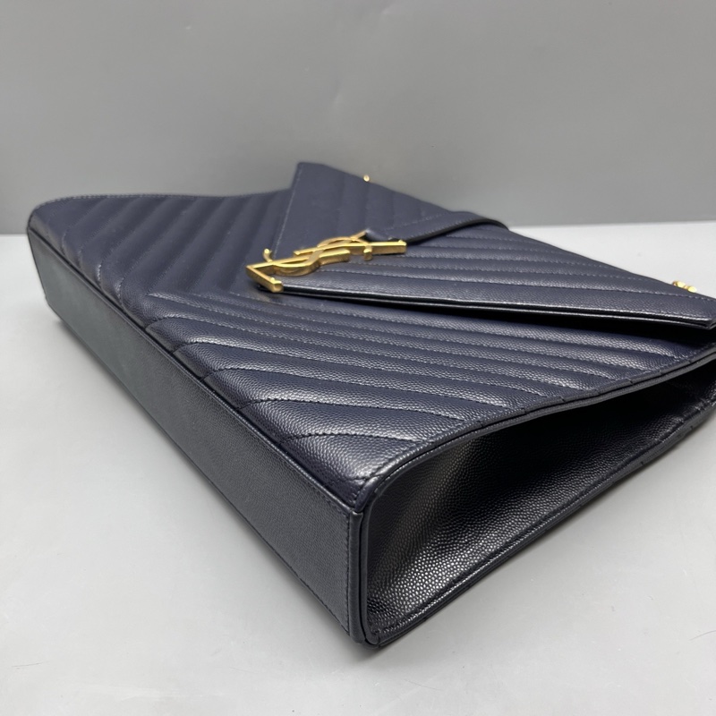 YSL 聖羅蘭 深藍色Saint Laurent鏈條包 尺寸31*22-3