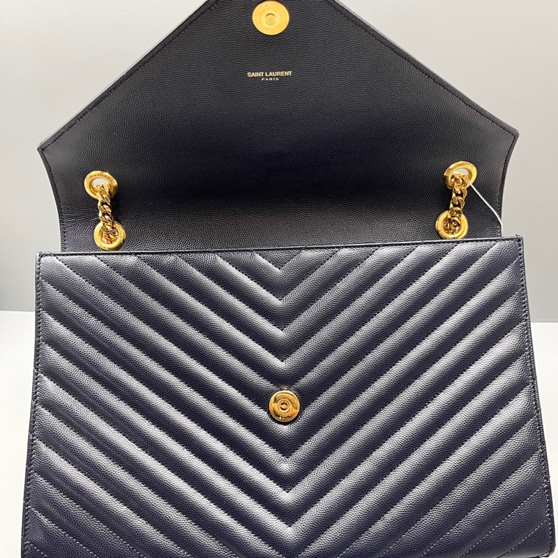 YSL 聖羅蘭 深藍色Saint Laurent鏈條包 尺寸31*22-9