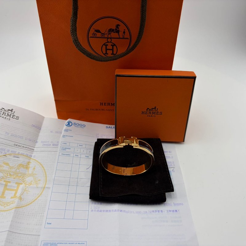 Hermès Clic H 琺瑯手環-0