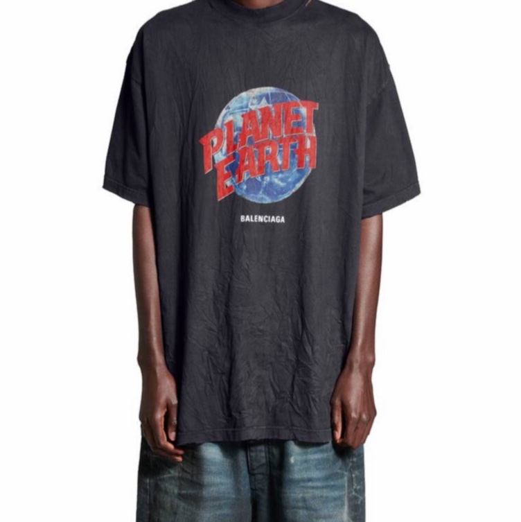 Balenciaga 男女同款 地球印花 T 恤1 2碼-2