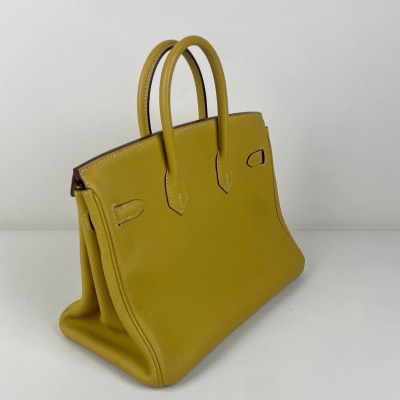 HERMES bk25 琥珀黃 togo皮25*13*20 99新配件鎖 雨衣 鑰匙 盒子塵袋-4