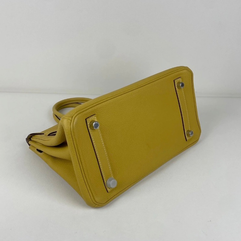 HERMES bk25 琥珀黃 togo皮25*13*20 99新配件鎖 雨衣 鑰匙 盒子塵袋-6