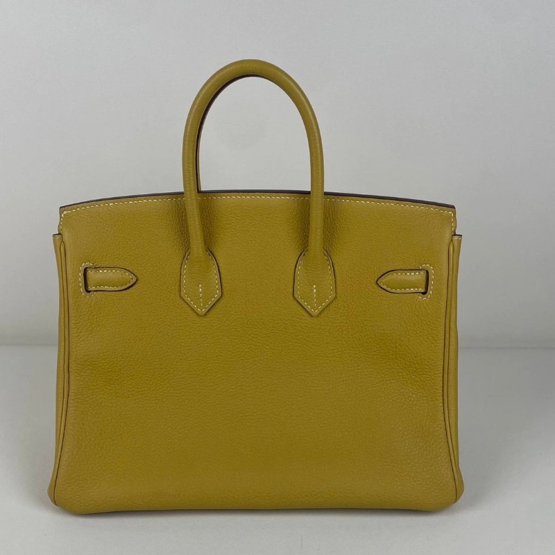 HERMES bk25 琥珀黃 togo皮25*13*20 99新配件鎖 雨衣 鑰匙 盒子塵袋-9