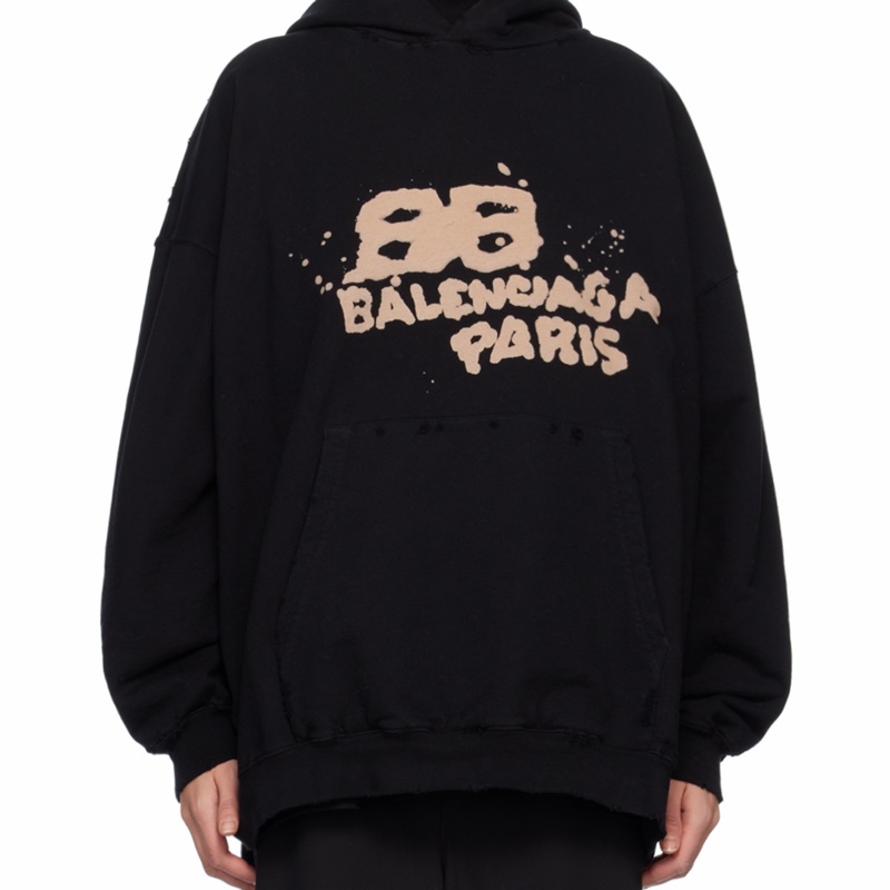 Balenciaga 女士 徽標連帽衛衣XS S M L XL碼-0