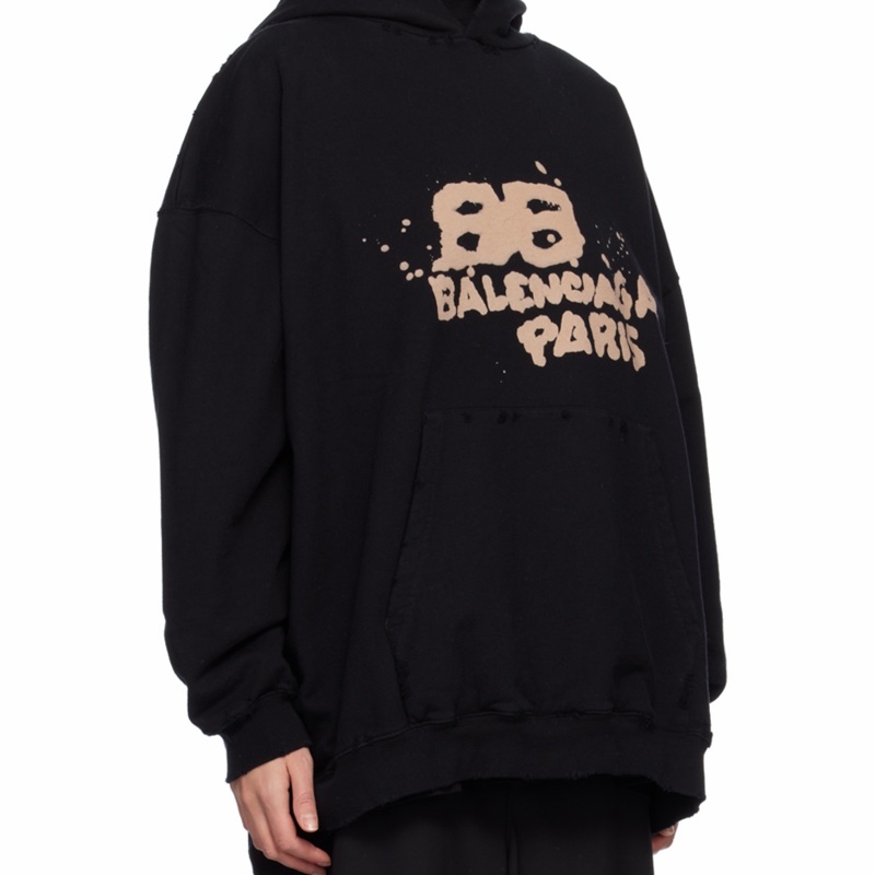 Balenciaga 女士 徽標連帽衛衣XS S M L XL碼-3