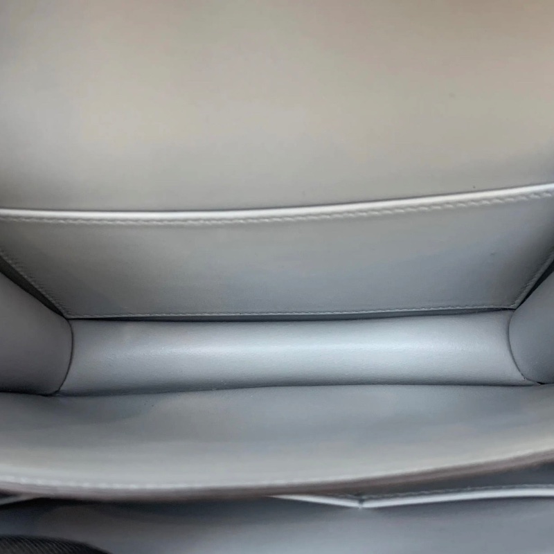 Hermes 康康19 8u冰川藍 19*15*5 全新配件購證塵袋鏡子盒子-2