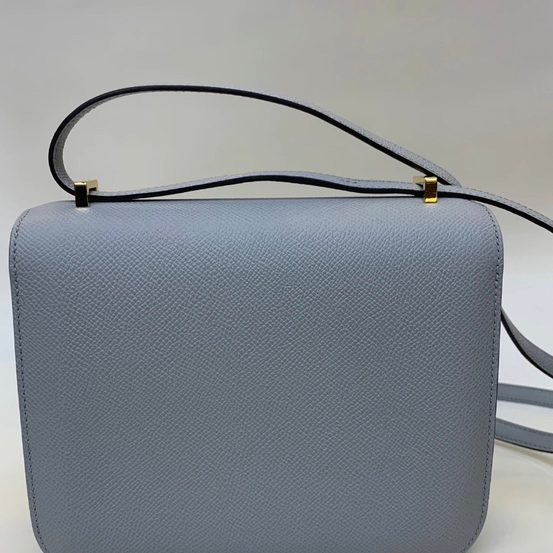 Hermes 康康19 8u冰川藍 19*15*5 全新配件購證塵袋鏡子盒子-8