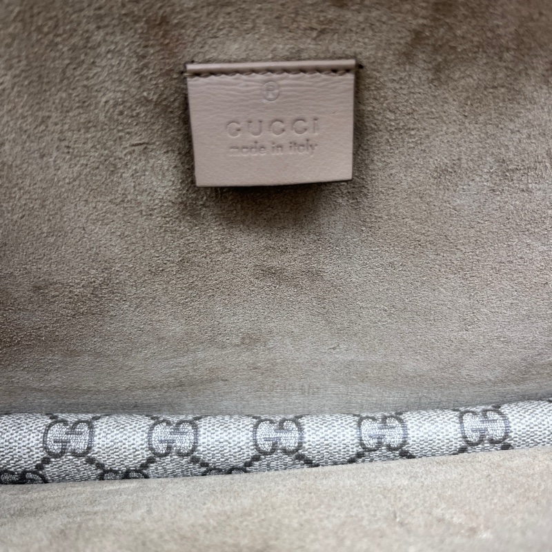 GUCCI 老花駝色中號酒神鏈條包 尺寸28*17-9