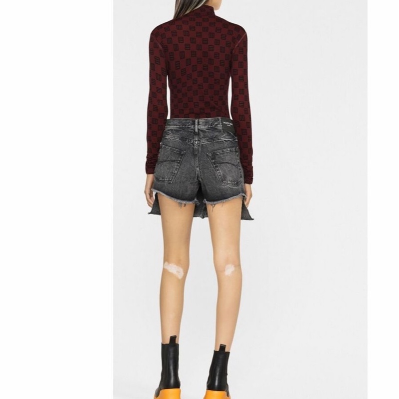 Balenciaga 女士 紐扣開合毛邊牛仔短褲FR-34 FR-36 FR-38碼-4