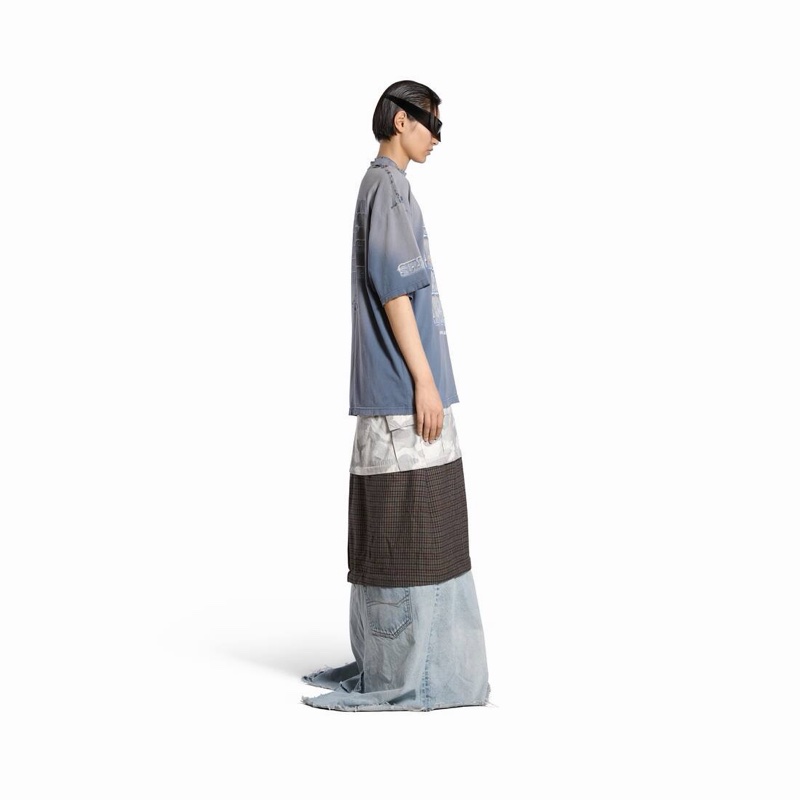 Balenciaga 男女同款 SNBN 大號 T 恤XS S M L XXL碼模特身高177CM，穿著S碼-2