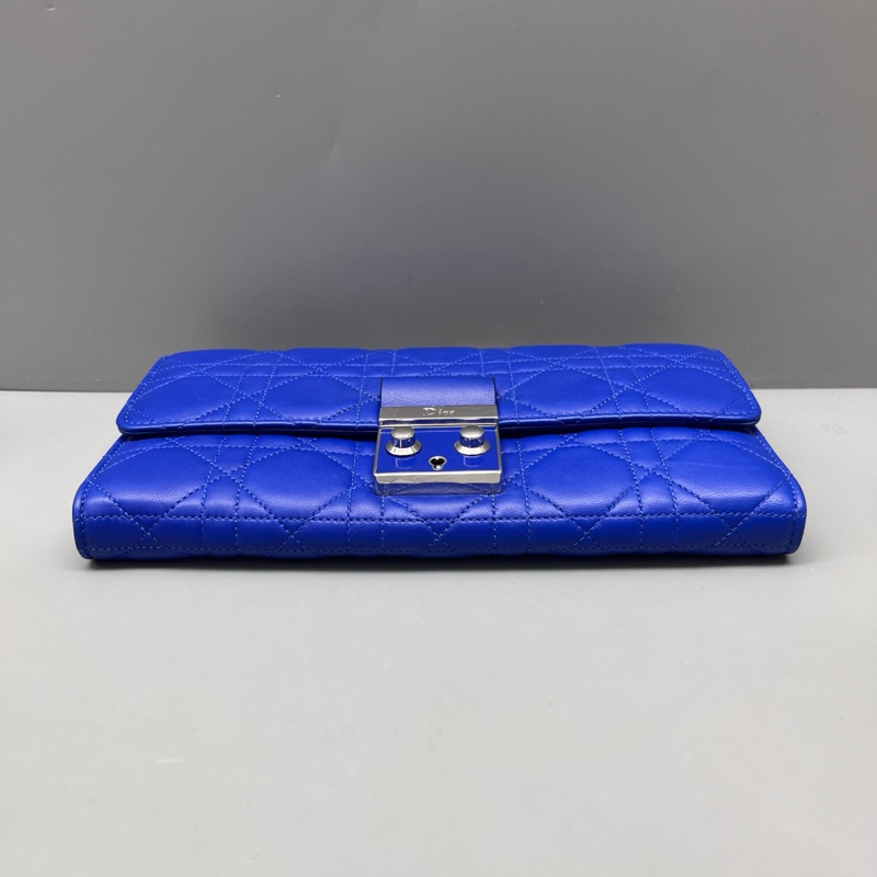 Dior 迪奧 藍色藤格紋woc鏈條包 尺寸21*11-2