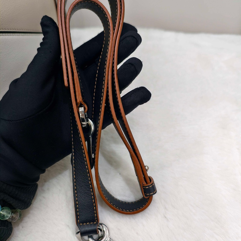 羅意威/Loewe puzzle 黑白拼燕麥色幾何包小號-5