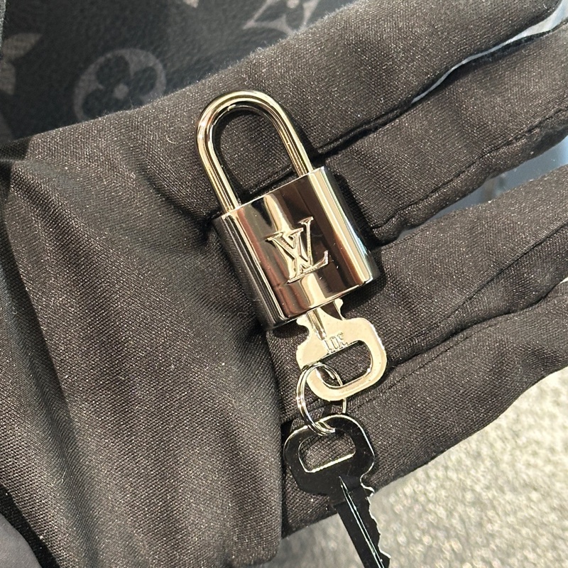 99新 路易威登/Louis Vuitton steamer 黑灰老花雙肩包-6