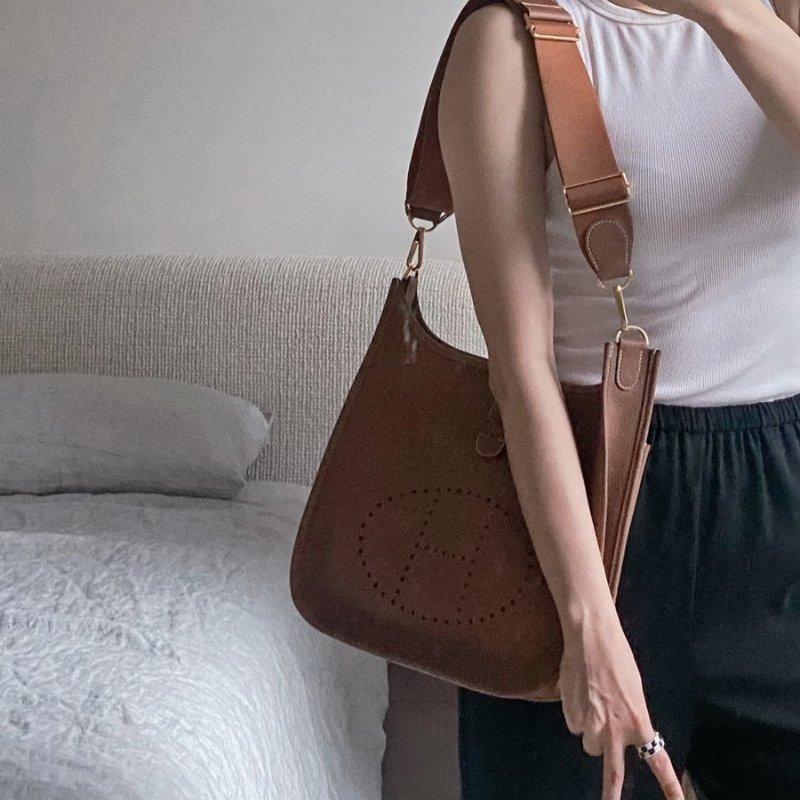 【現貨】Hermes Evelyne 29 金棕/金釦-2