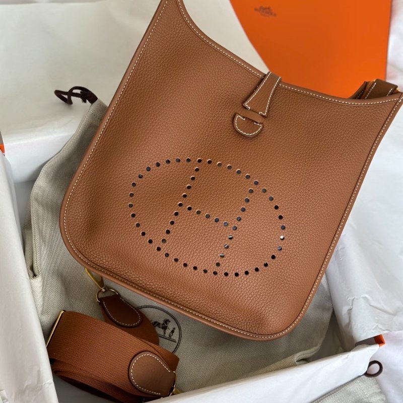 【現貨】Hermes Evelyne 29 金棕/金釦-5