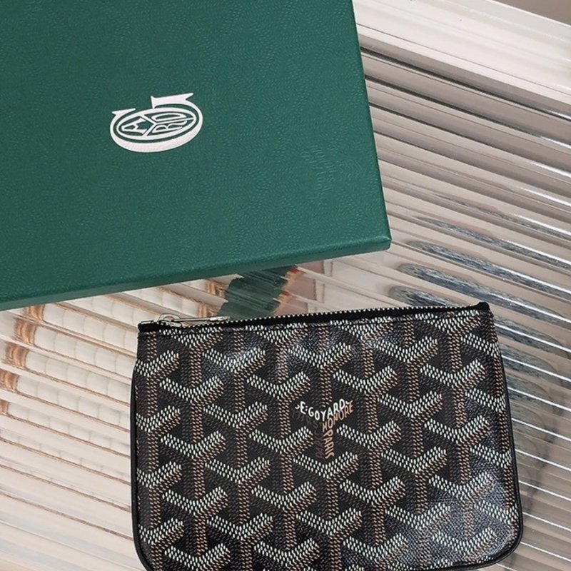 【現貨】GOYARD Sénat Mini Pouch 一字拉鍊包 黑色-0
