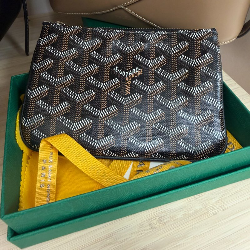 【現貨】GOYARD Sénat Mini Pouch 一字拉鍊包 黑色-1
