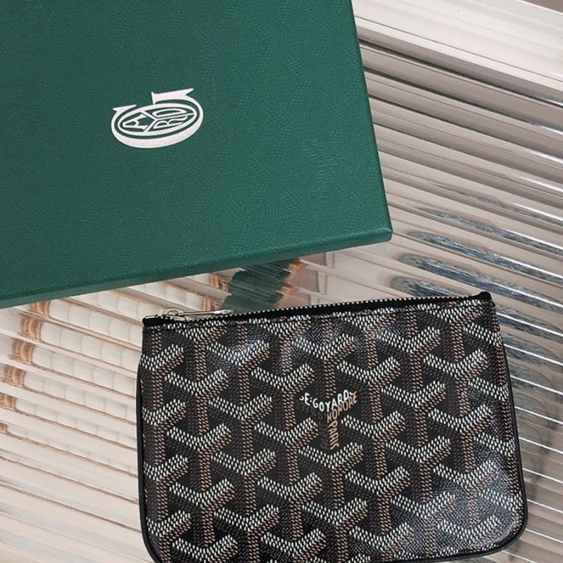 【現貨】GOYARD Sénat Mini Pouch 一字拉鍊包 黑色-4