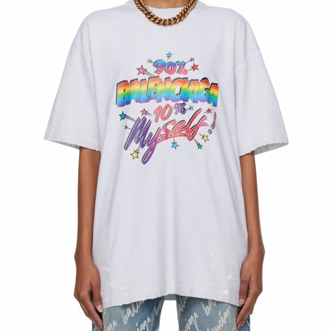 Balenciaga 男女同款 徽標短袖T恤XXS XS S M碼