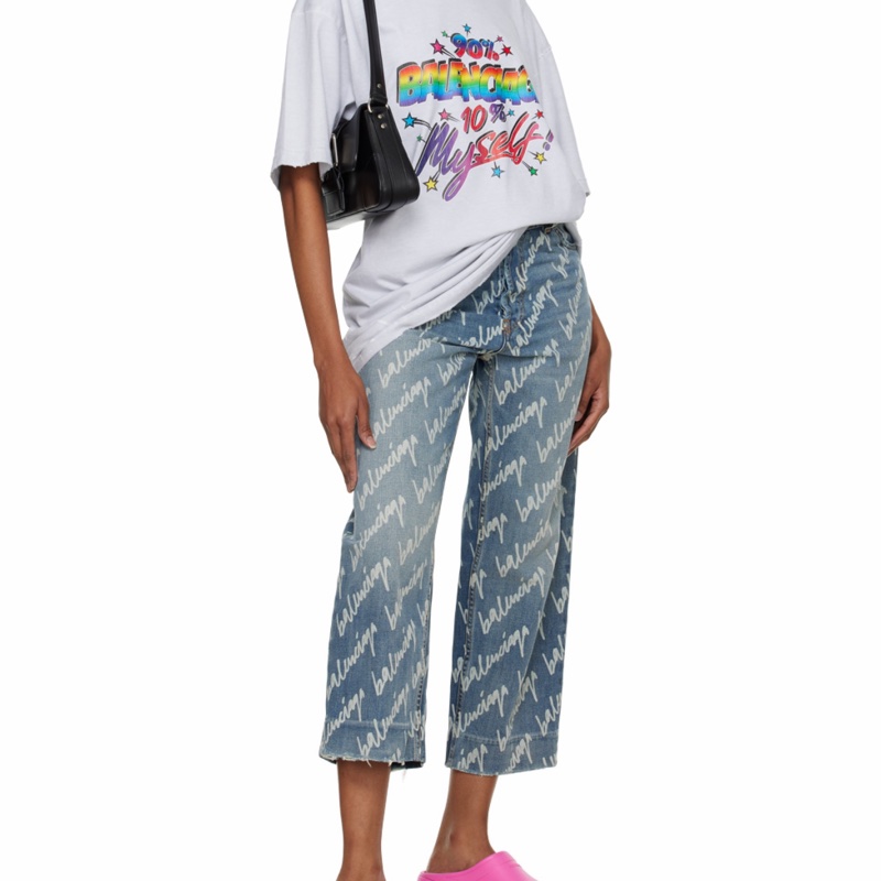 Balenciaga 男女同款 徽標短袖T恤XXS XS S M碼-5