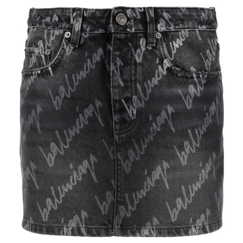 Balenciaga 女士 徽標迷你半身裙FR-34 FR-36 FR-38碼