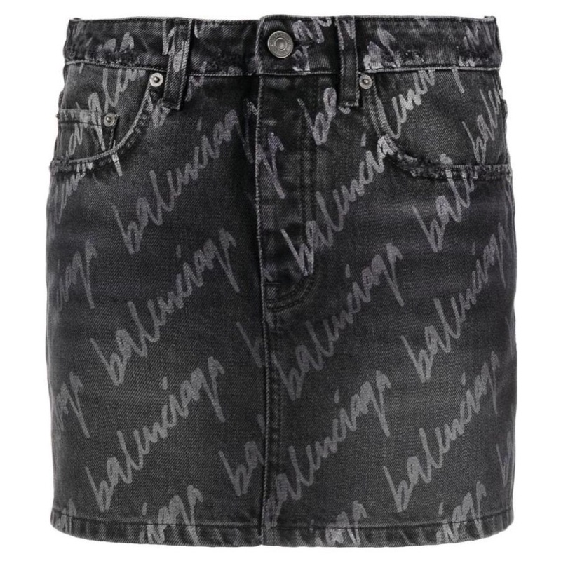 Balenciaga 女士 徽標迷你半身裙FR-34 FR-36 FR-38碼-0