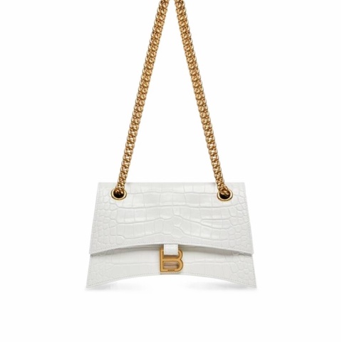 Balenciaga 女士 CRUSH 小號壓紋鏈帶單肩包均碼碼小號、24.9cm*7.9cm*15cm