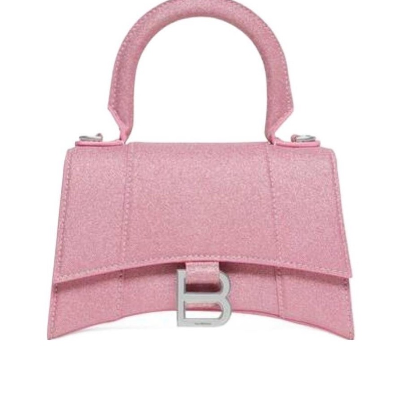 Balenciaga 女士 HOURGLASS XS 閃亮可拆卸肩帶單肩包均碼碼XS、18.8cm*7.8cm*13cm-0
