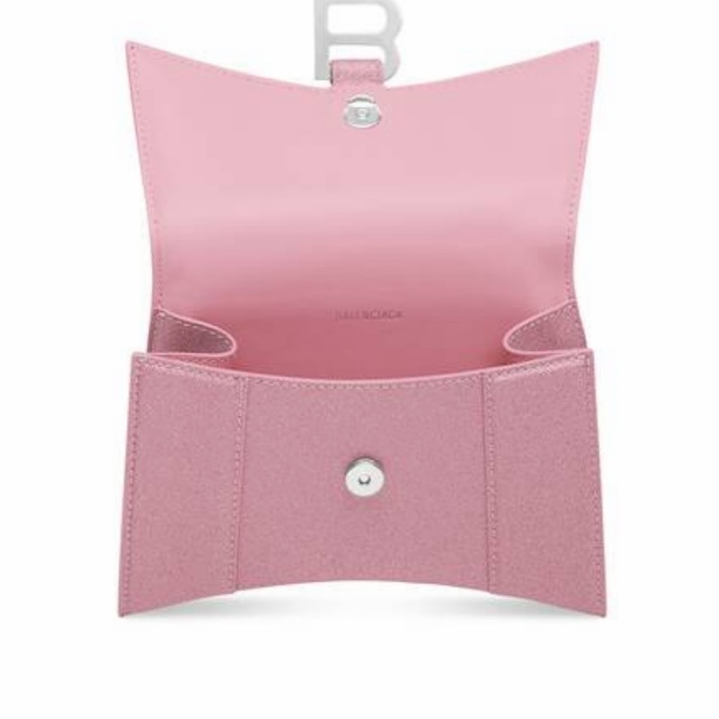 Balenciaga 女士 HOURGLASS XS 閃亮可拆卸肩帶單肩包均碼碼XS、18.8cm*7.8cm*13cm-2