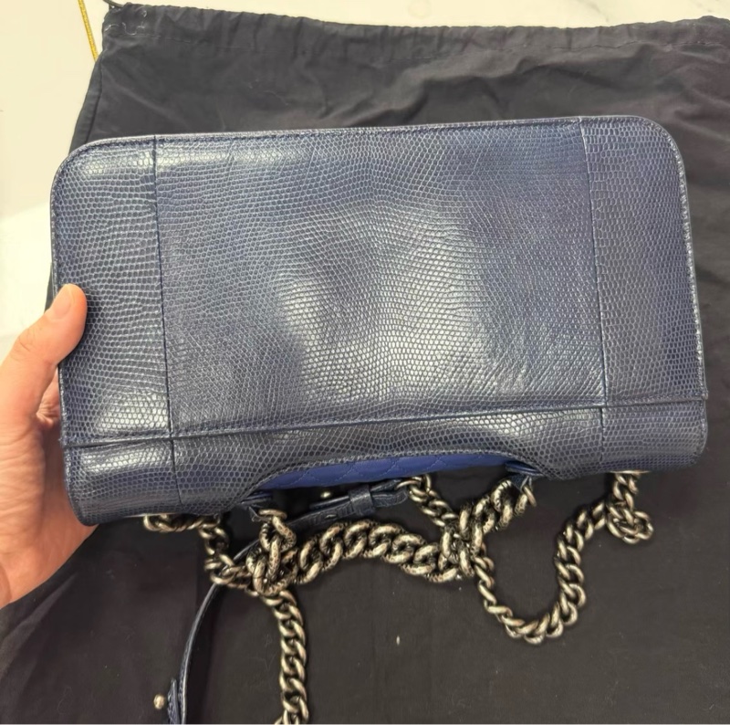Chanel+蜥蜴皮 flap bag  98新-3