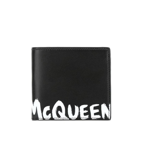 Alexander McQueen 男士 logo印花雙折錢包均碼碼長：11cm，高：10cm