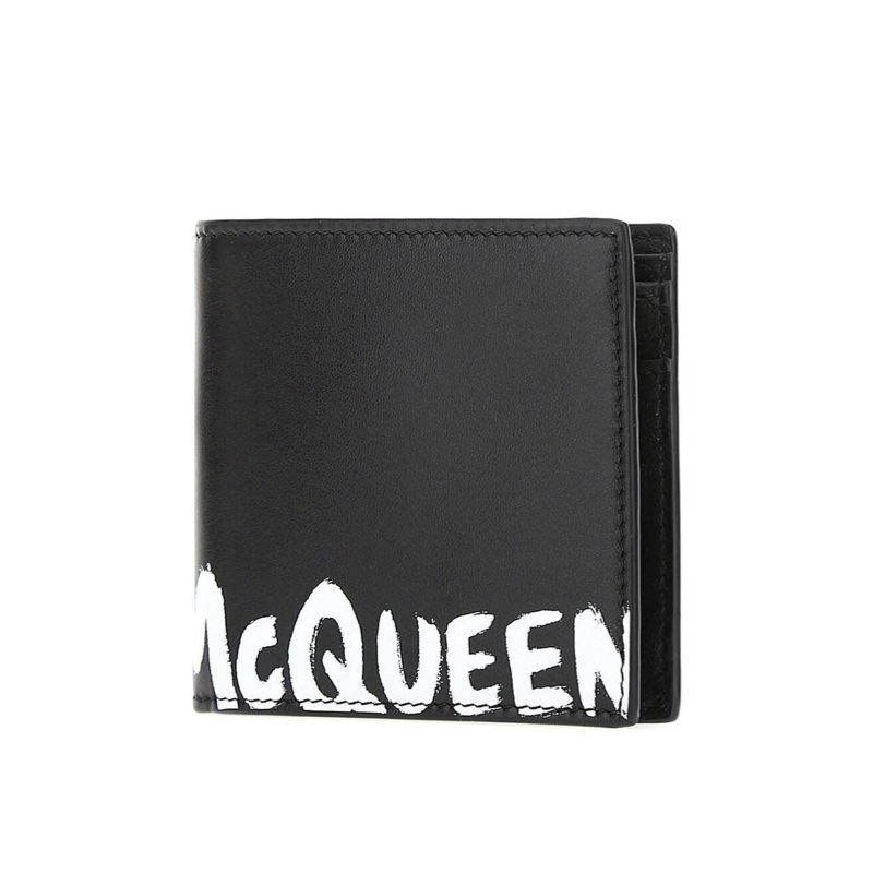 Alexander McQueen 男士 logo印花雙折錢包均碼碼長:11cm,高:10cm-2