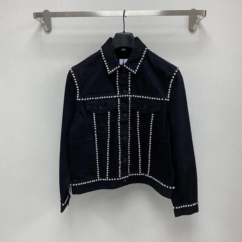 Burberry 女士 水晶裝飾休閒夾克UK-2 UK-4碼-1