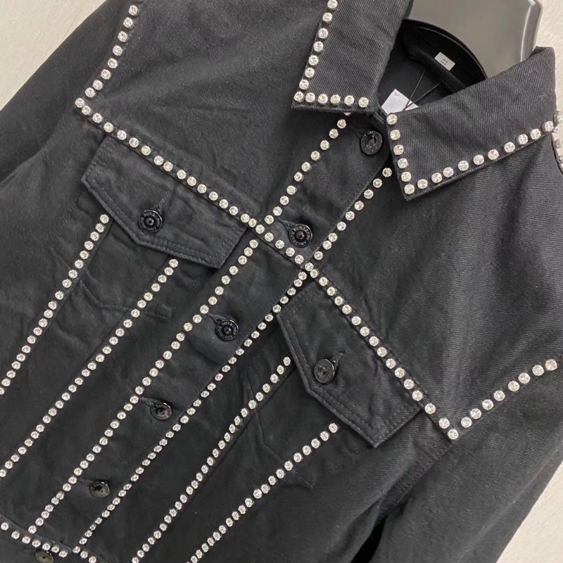 Burberry 女士 水晶裝飾休閒夾克UK-2 UK-4碼-2