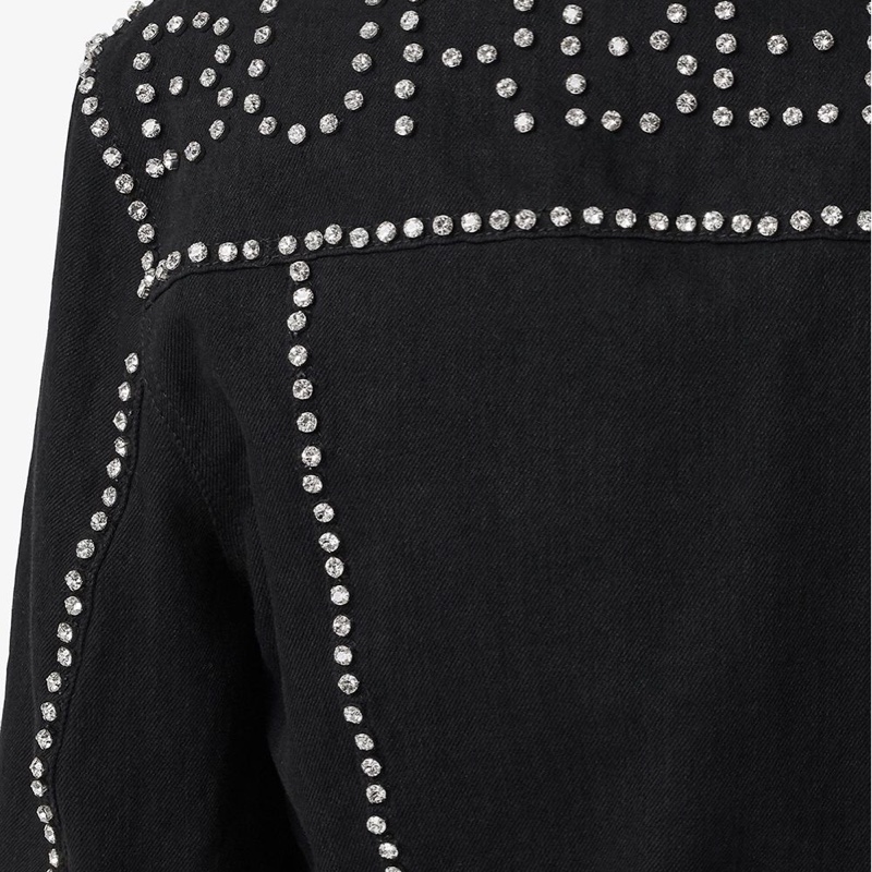 Burberry 女士 水晶裝飾休閒夾克UK-2 UK-4碼-3