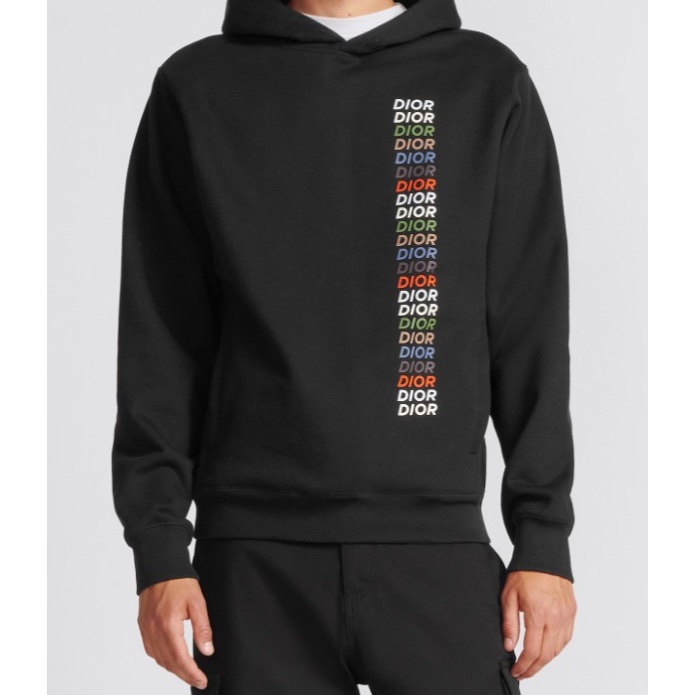 Dior 男士 連帽長袖衛衣XS S M L XL XXL碼模特身高 185 CM,穿著 M 碼-0