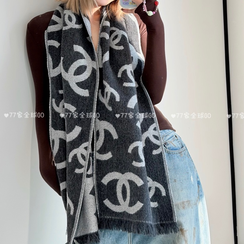 Chanel 香奈兒26C 爆款雙面圍巾-20