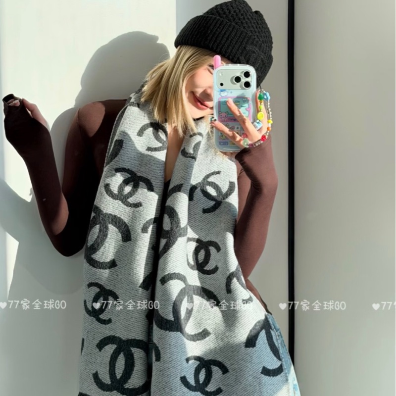 Chanel 香奈兒26C 爆款雙面圍巾-21
