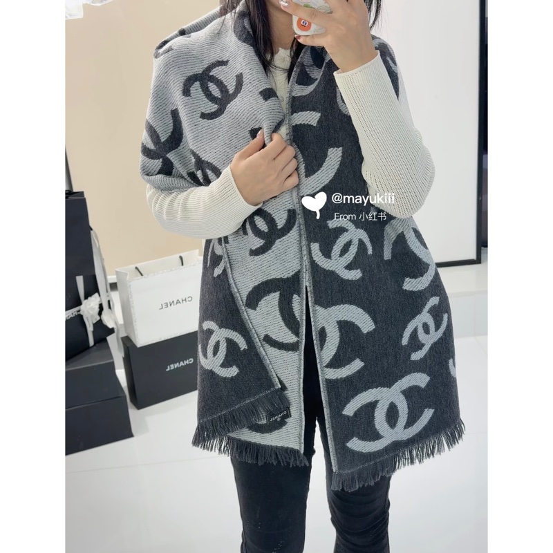Chanel 香奈兒26C 爆款雙面圍巾-23