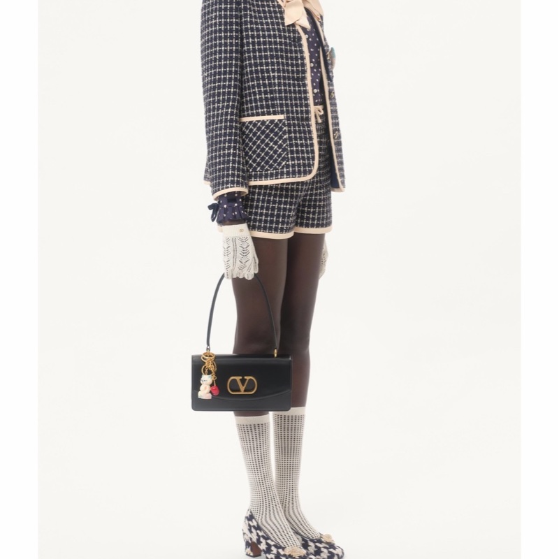 Valentino 女士 亮面小牛皮手提包均碼碼25.5cm*8.5cm*14.5cm-4