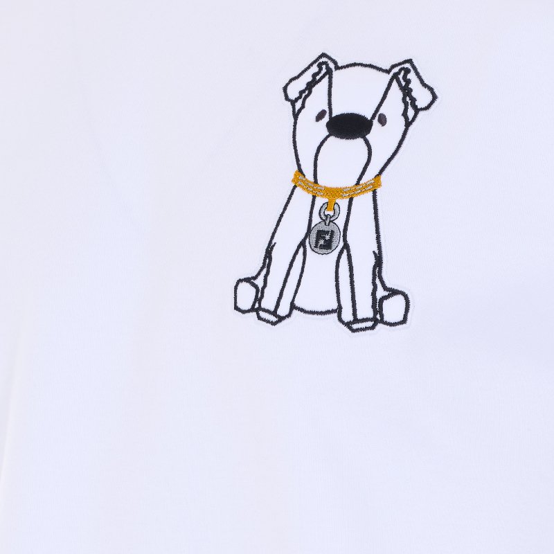 🌺2026春夏新品特價上市🌺Fendi FY0936 男款白色棉質 T恤 Ito 刺繡款 S/M/L﻿/XL-3