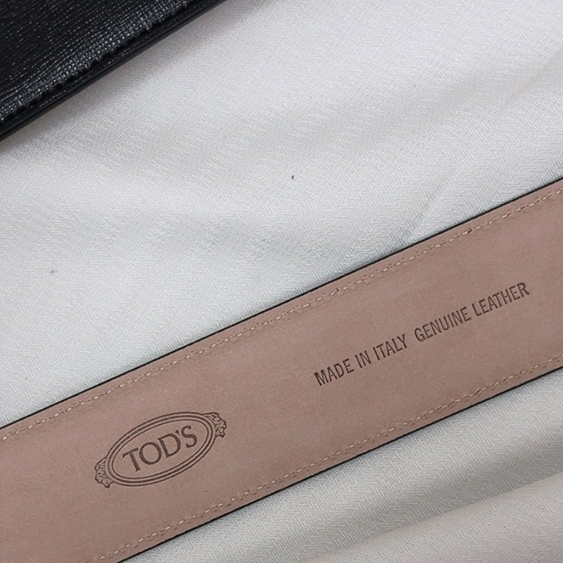 【現貨】Tods 經典銀釦男牛皮皮帶 光滑牛皮-5