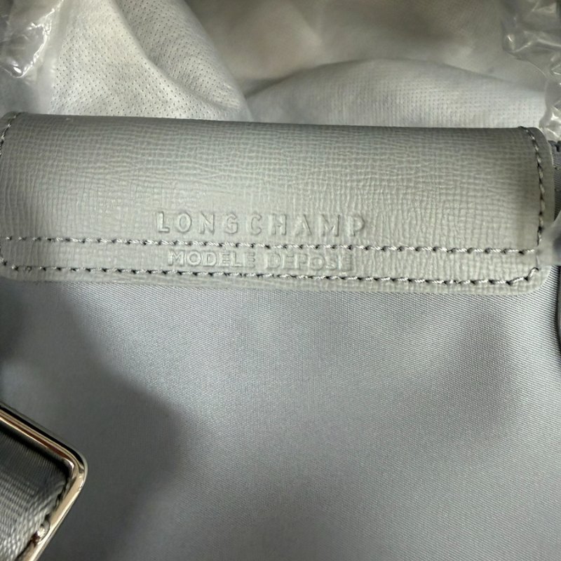 【現貨】Longchamp 加厚尼龍短柄手提包 藍灰色 S號-8