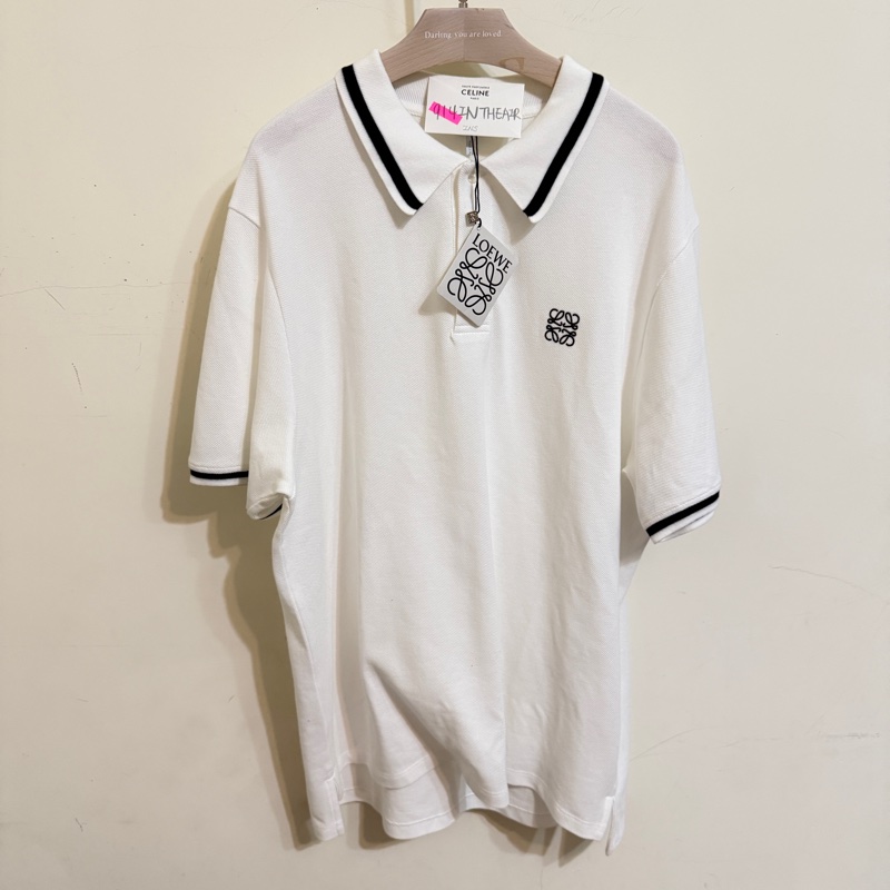 914intheair精品代購『全新閒置』Loewe 經典logo anagram黑色刺繡POLO衫L-8