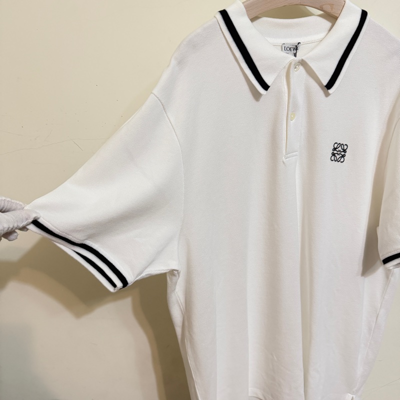 914intheair精品代購『全新閒置』Loewe 經典logo anagram黑色刺繡POLO衫L-12