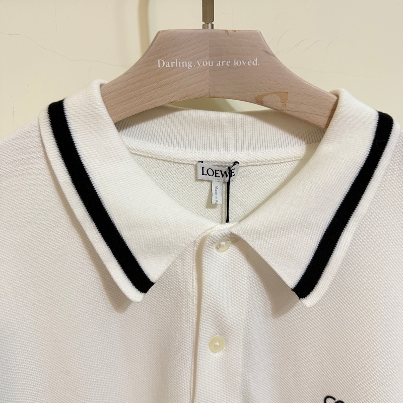 914intheair精品代購『全新閒置』Loewe 經典logo anagram黑色刺繡POLO衫L-24