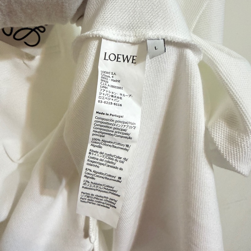 914intheair精品代購『全新閒置』Loewe 經典logo anagram黑色刺繡POLO衫L-27