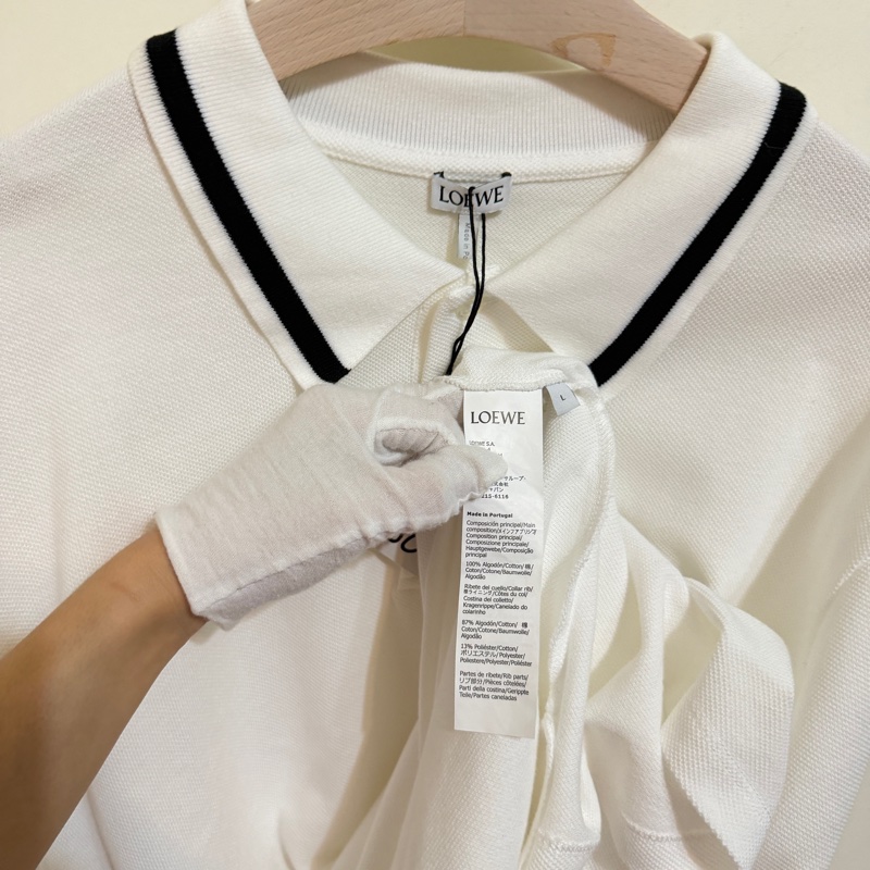 914intheair精品代購『全新閒置』Loewe 經典logo anagram黑色刺繡POLO衫L-29