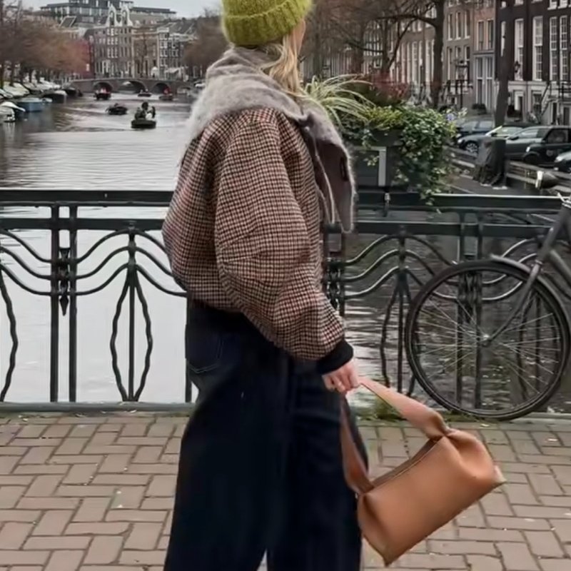 【現貨】POLENE EAST EWST 雲朵腋下包 駝色-1